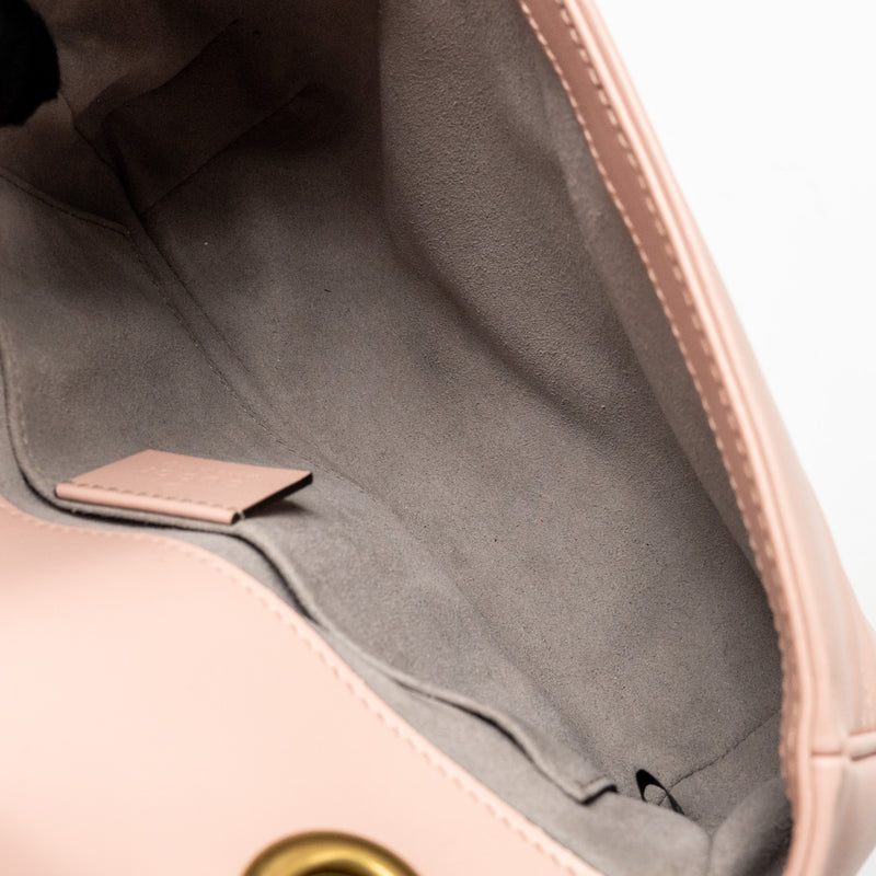 Gucci Small GG Marmont Shoulder Bag Calfskin Pink GHW