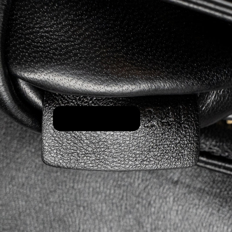 Celine Teen Triomphe Bag Triomphe Canvas/Calfskin Black/White GHW