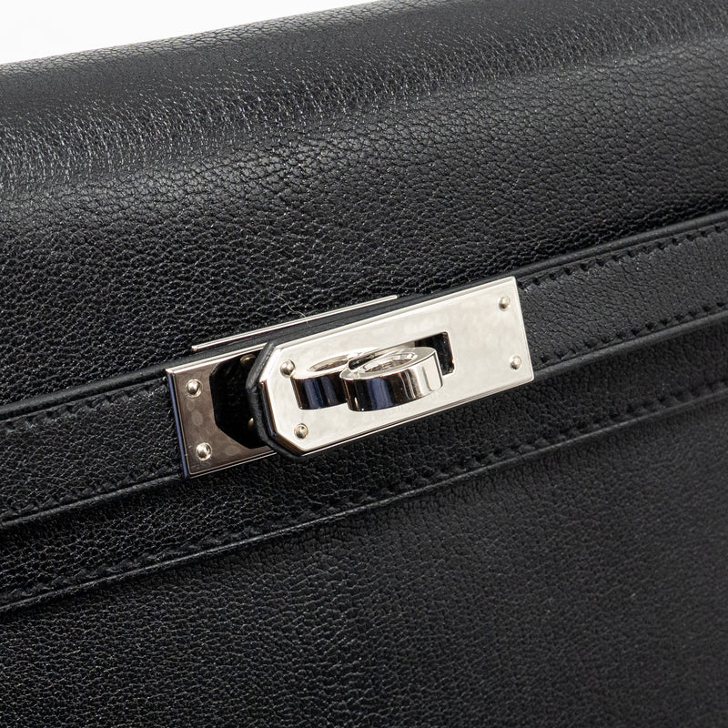 Hermes Kelly Elan Chèvre Chamkila Black SHW Stamp B