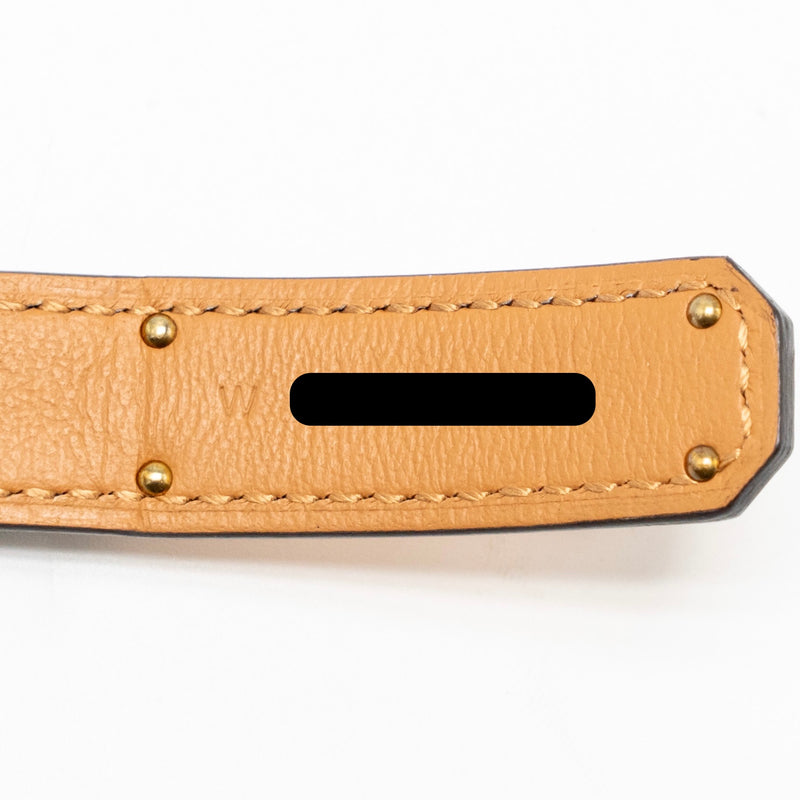 Hermes Kelly 18 Belt Epsom Black RGHW Stamp W