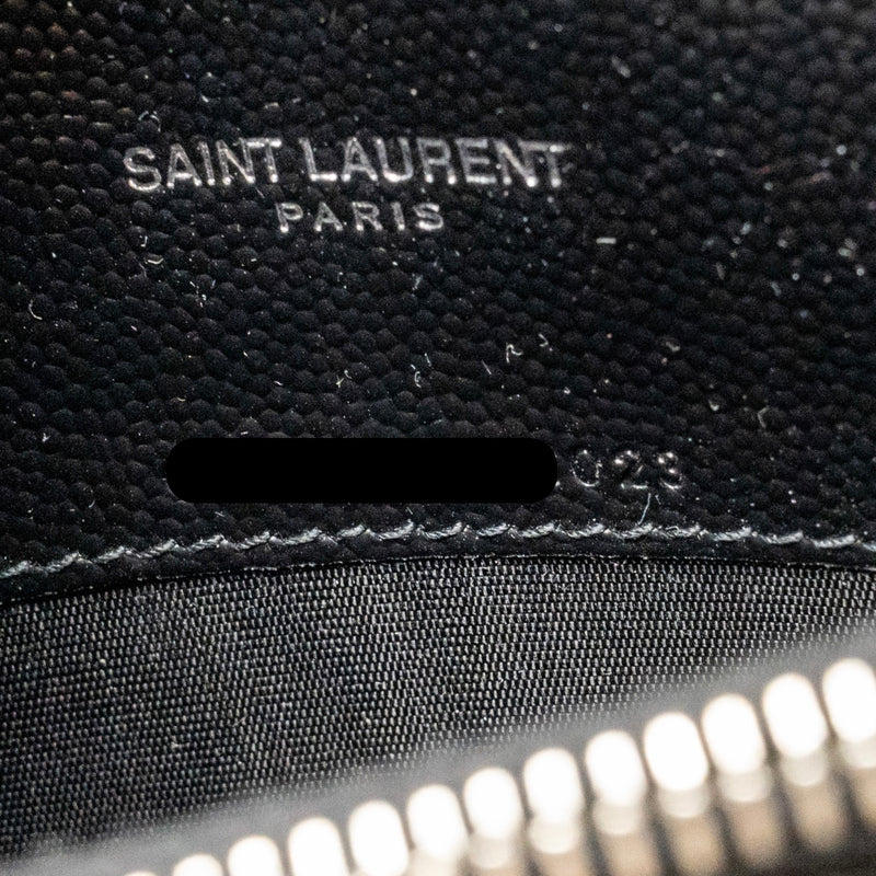 SAINT LAURENT/ YSL Envelope Chain Wallet Calfskin Black SHW