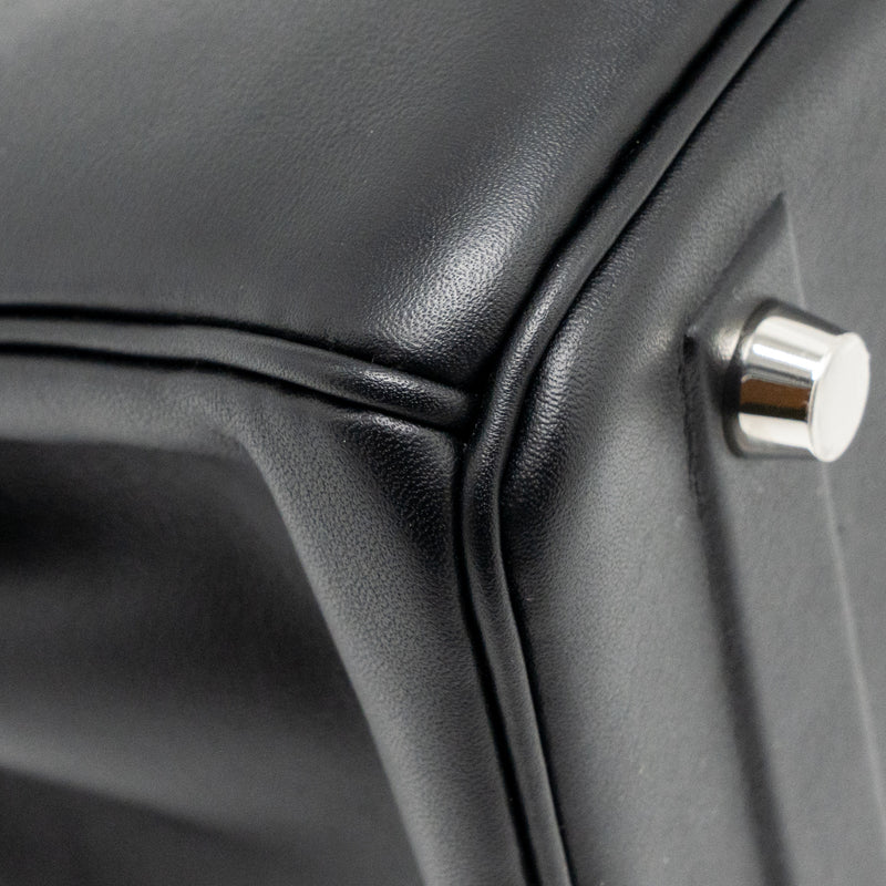 Hermes Birkin Shadow 25 Swift Black SHW Stamp Z