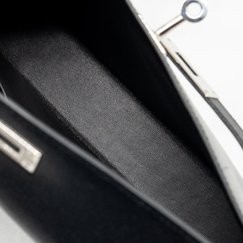 Hermes Kelly Elan Chèvre Chamkila Black SHW Stamp B