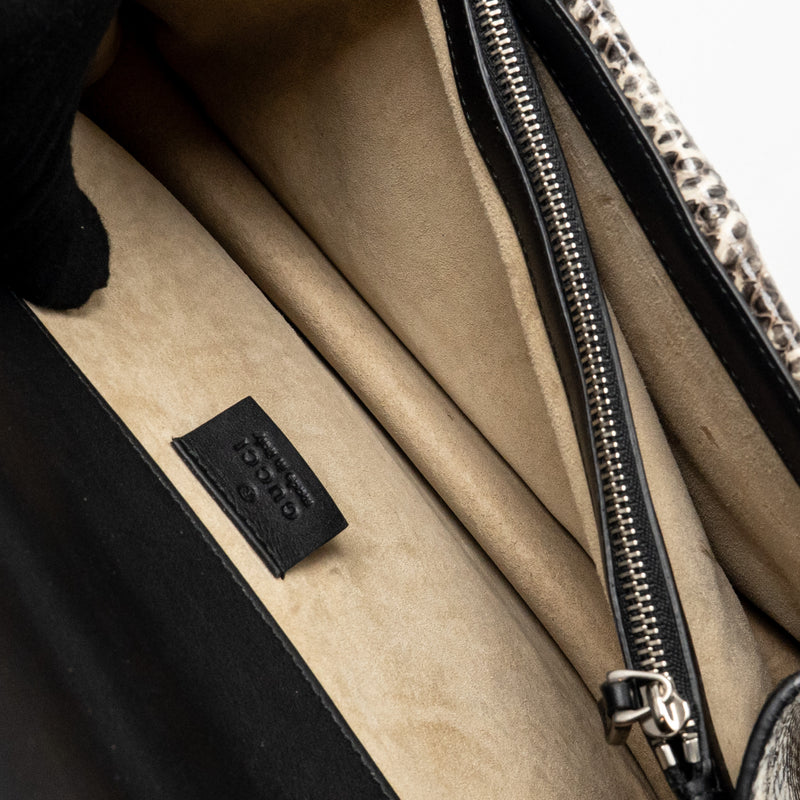 Gucci Small Elephant Embroidered Dionysus Shoulder Bag GG Supreme Canvas/Leather Beige/Multicolour SHW