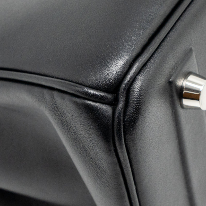 Hermes Birkin Shadow 25 Swift Black SHW Stamp Z