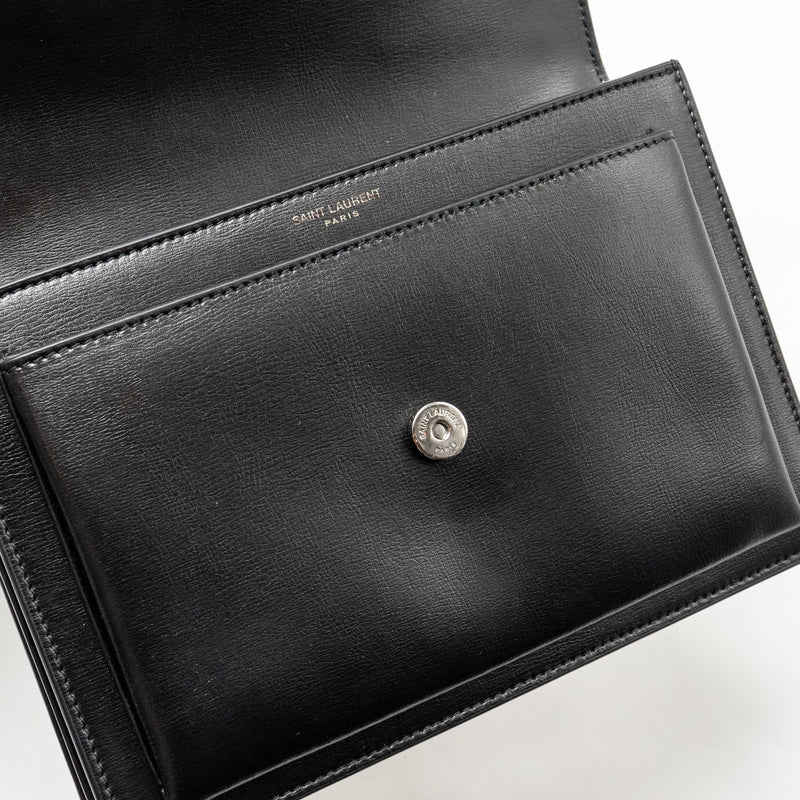 Saint Laurent / YSL Medium Sunset Bag Black Calfskin Black Hardware