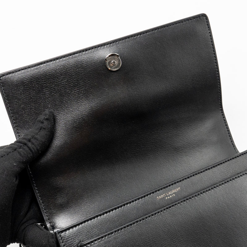 Saint Laurent / YSL Medium Sunset Bag Black Calfskin Black Hardware