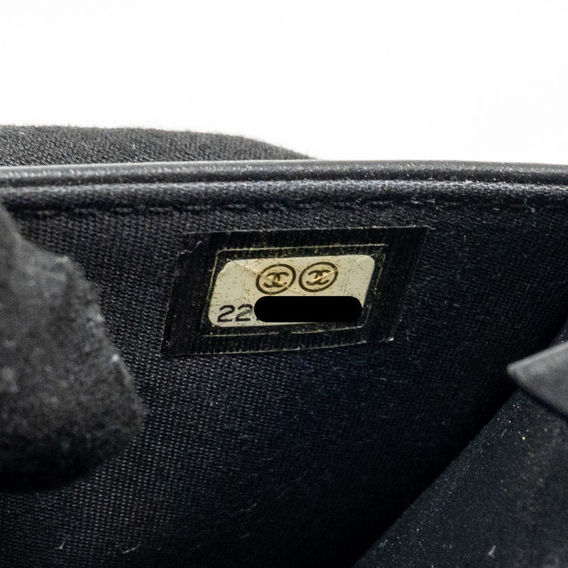 Chanel Quilted Diamond CC Logo Wallet On Chain Caviar Black SHW