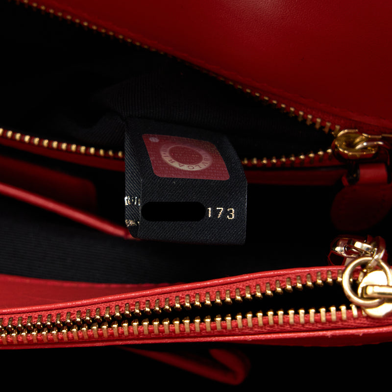 Bvlgari Serpenti Forever Shoulder Bag Calfskin Red LGHW