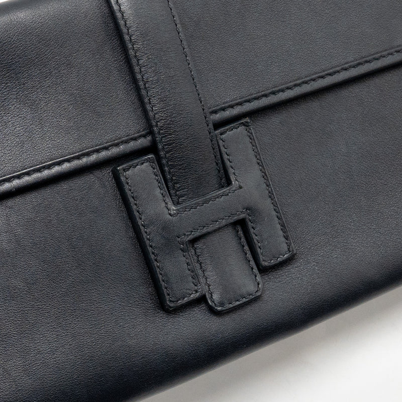 Hermes Jige Elan Clutch 29 swift black stamp T