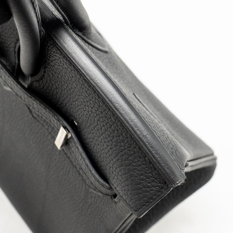 Hermes Birkin 25 Togo Black SHW Stamp U