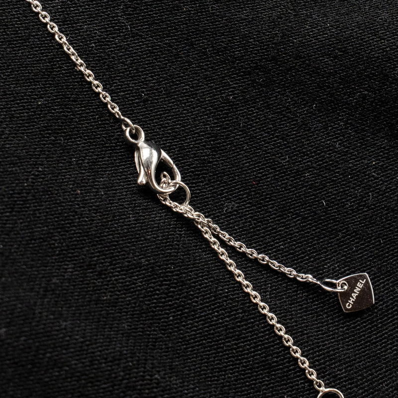 Chanel Coco Crush Necklace Quilted Motif White Gold