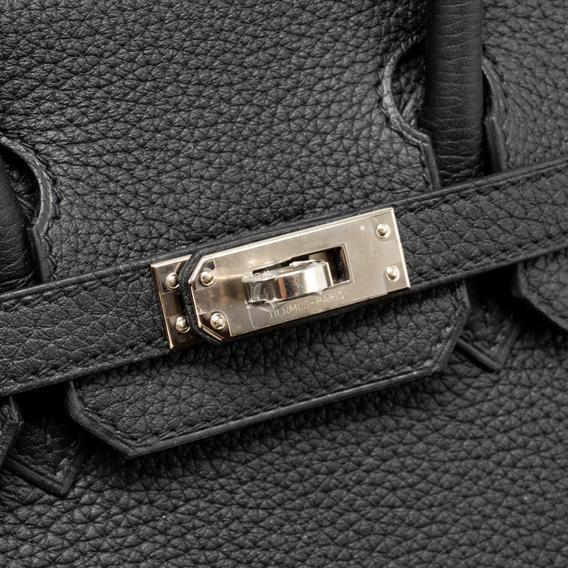 Hermes Birkin 25 Togo Black SHW Stamp U
