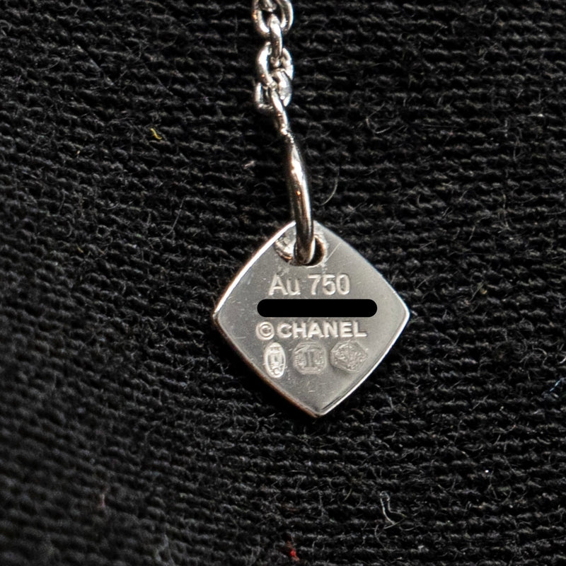 Chanel Coco Crush Necklace Quilted Motif White Gold