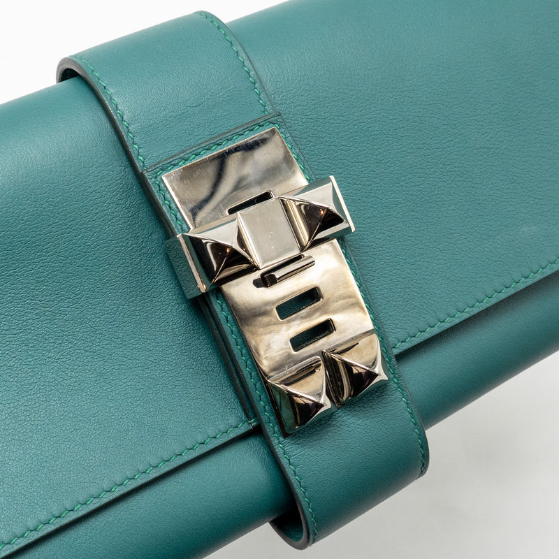 Hermes Pochette Medor 23 swift malachite SHW stamp A