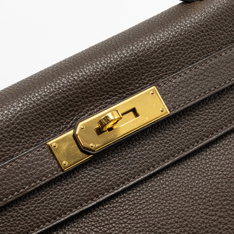 Hermes Kelly 28 Togo C4 Ecorce GHW Stamp Square R