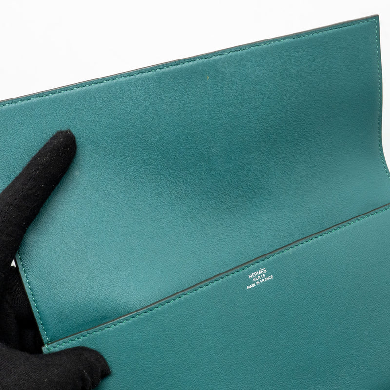 Hermes Pochette Medor 23 swift malachite SHW stamp A