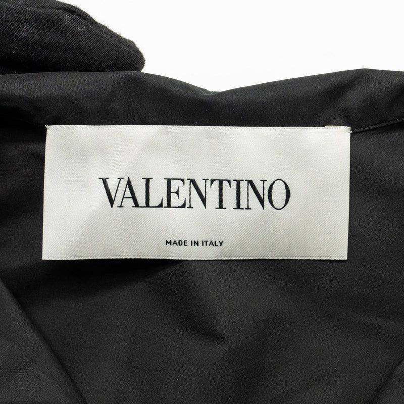 Valentino Size 38S Long Sleeve Dress Polyamide/ Cotton Black