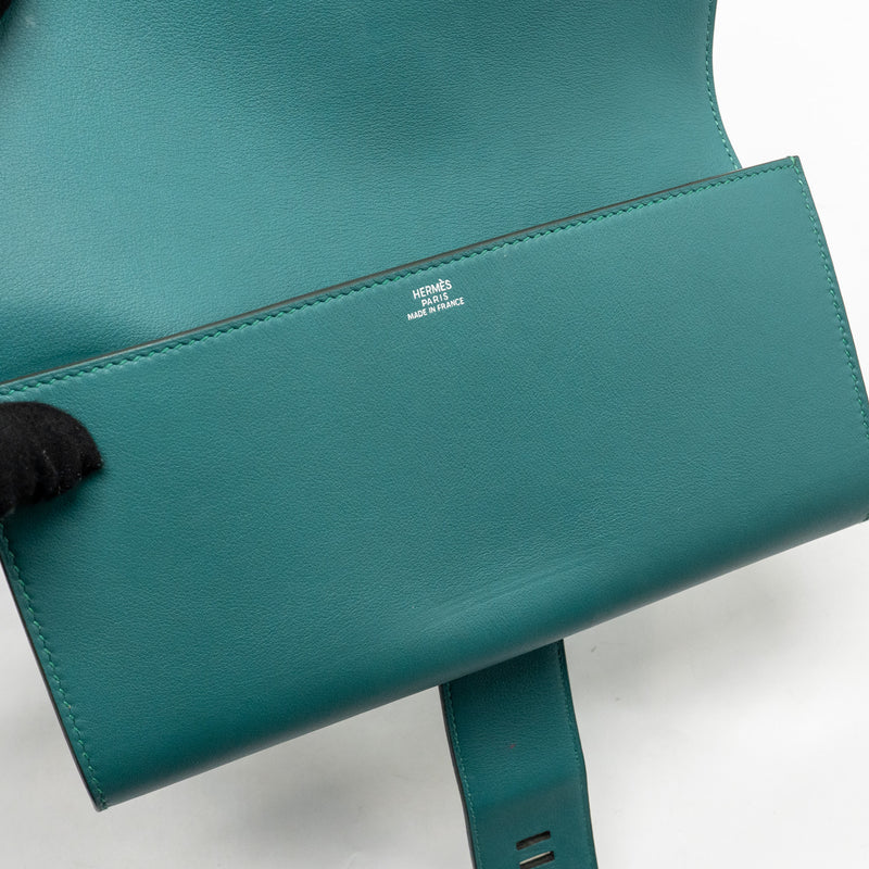 Hermes Pochette Medor 23 swift malachite SHW stamp A