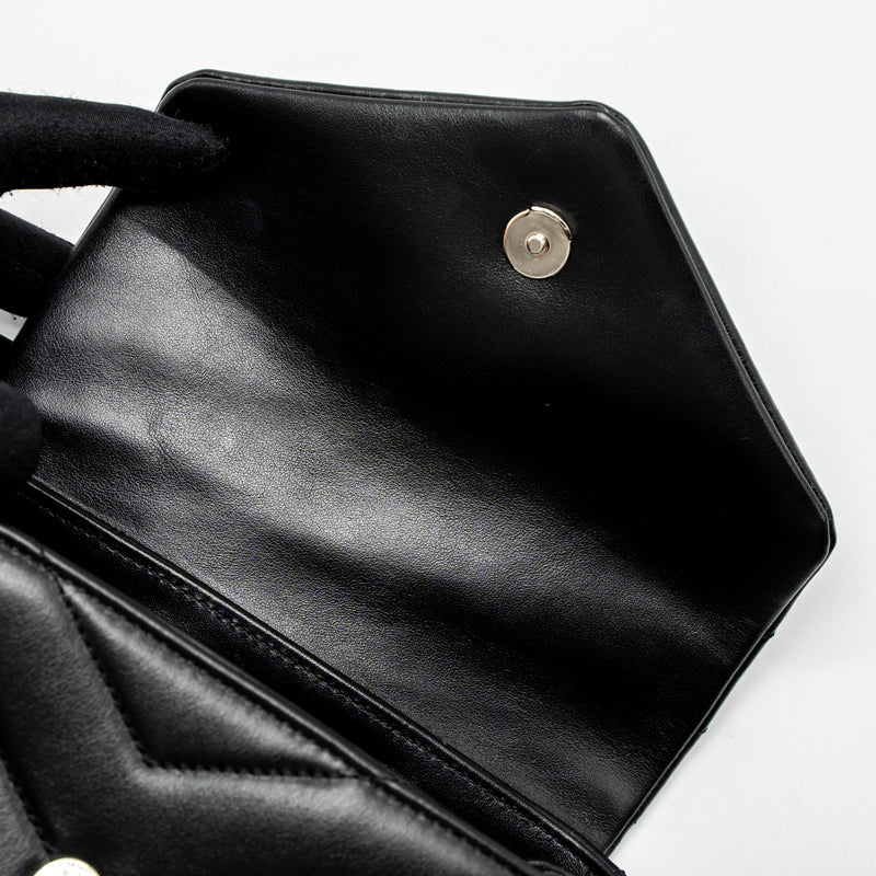 Saint Laurent LouLou Toy Strap Bag Calfskin Black SHW