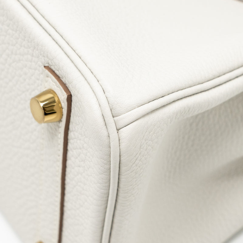 Hermes birkin 25 Togo Gris Pale GHW stamp B
