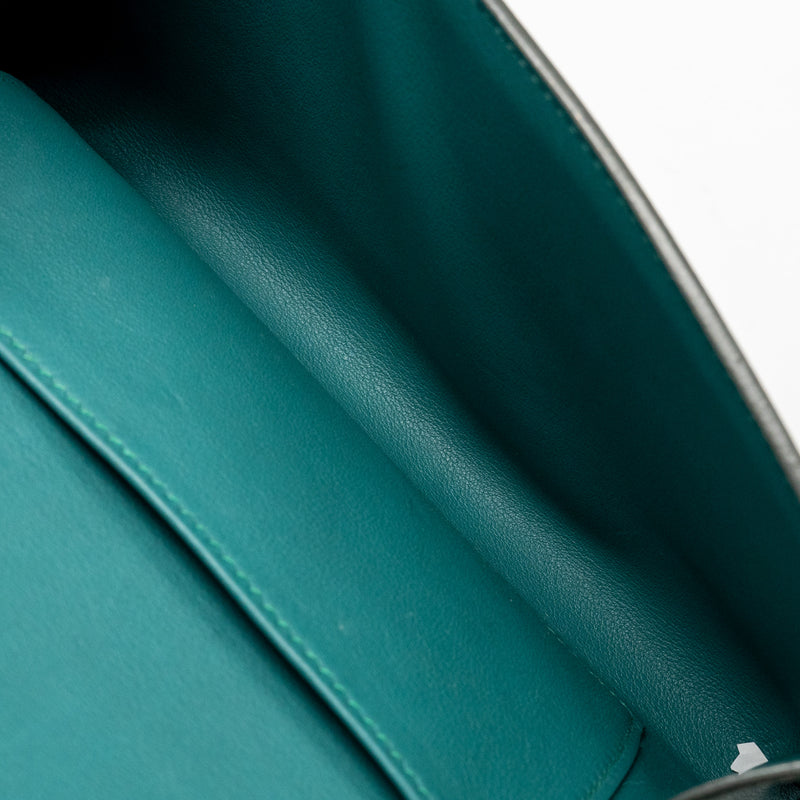 Hermes Pochette Medor 23 swift malachite SHW stamp A