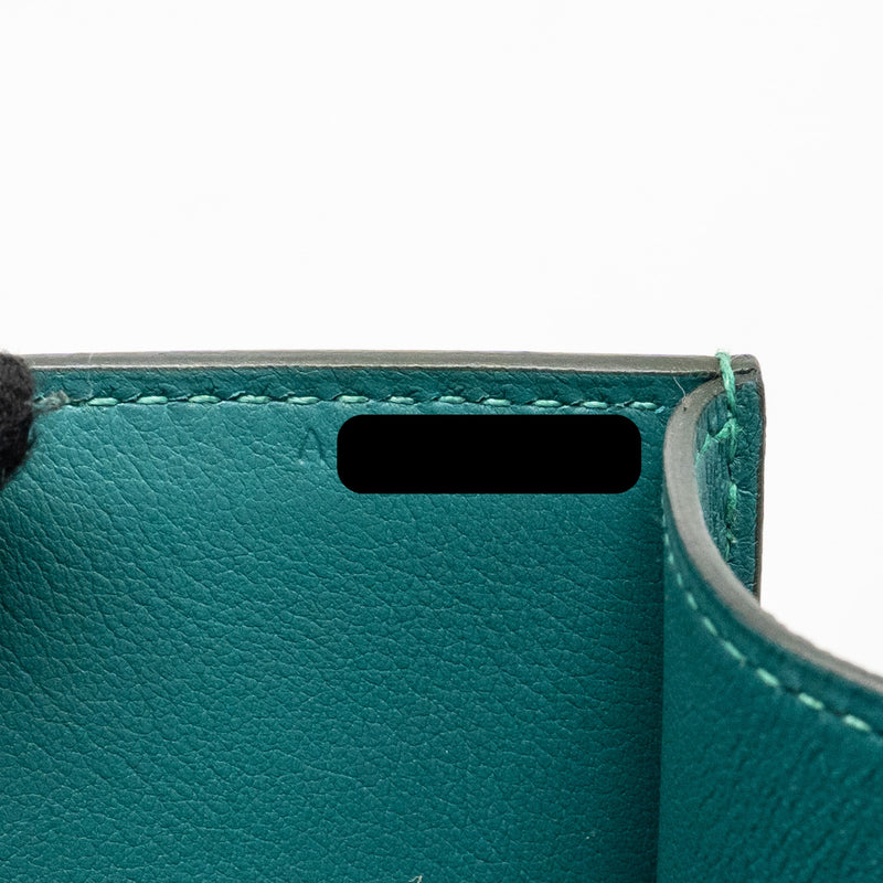 Hermes Pochette Medor 23 swift malachite SHW stamp A