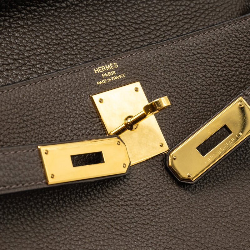 Hermes Kelly 28 Togo C4 Ecorce GHW Stamp Square R