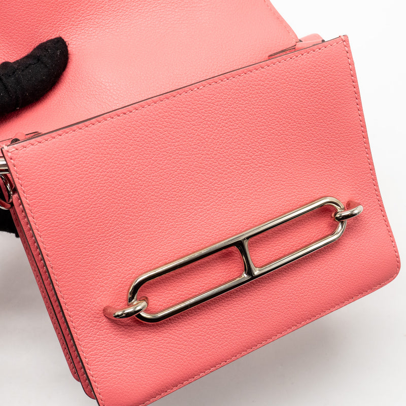 Hermes Mini Roulis evercolor rose azalee SHW stamp C