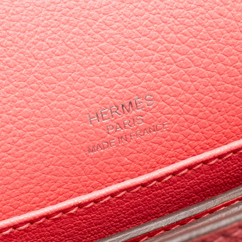 Hermes Mini Roulis evercolor rose azalee SHW stamp C
