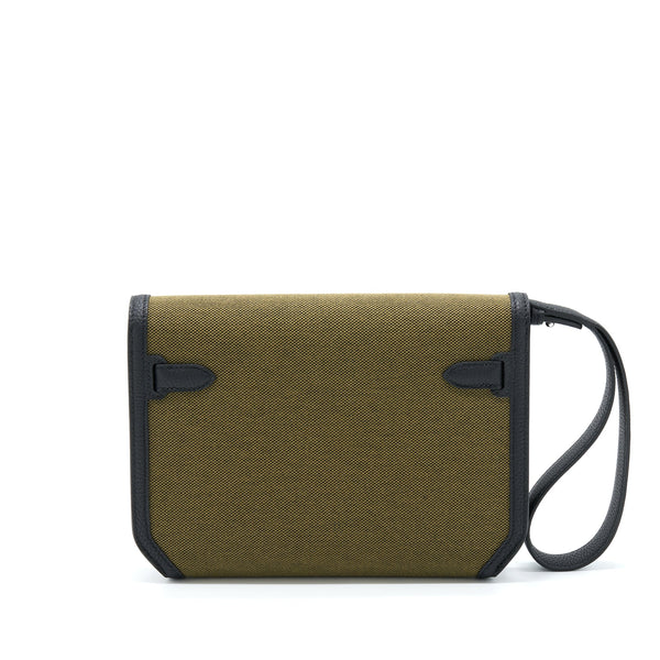 Hermes Pochette Kelly Depeches Canvas And Leather Multicolour SHW Stamp Z
