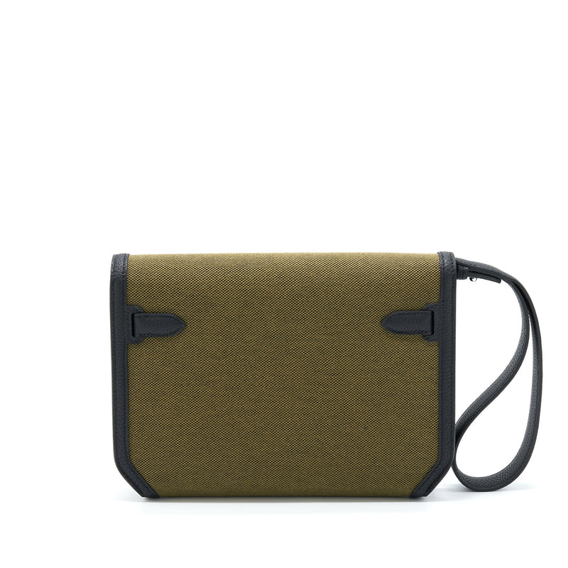 Hermes Pochette Kelly Depeches Canvas And Leather Multicolour SHW Stamp Z