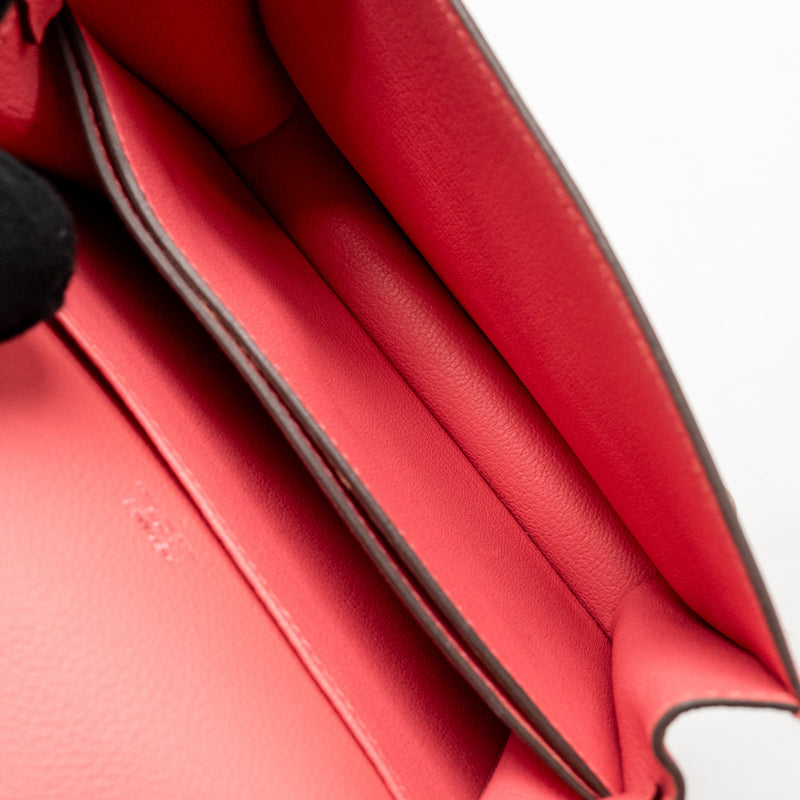 Hermes Mini Roulis evercolor rose azalee SHW stamp C