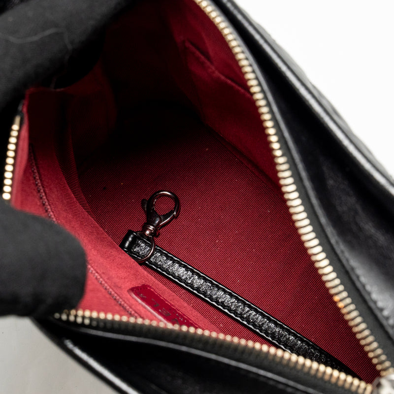Chanel Small Gabrielle Hobo Bag Aged Calfskin Black Multicolour Hardware