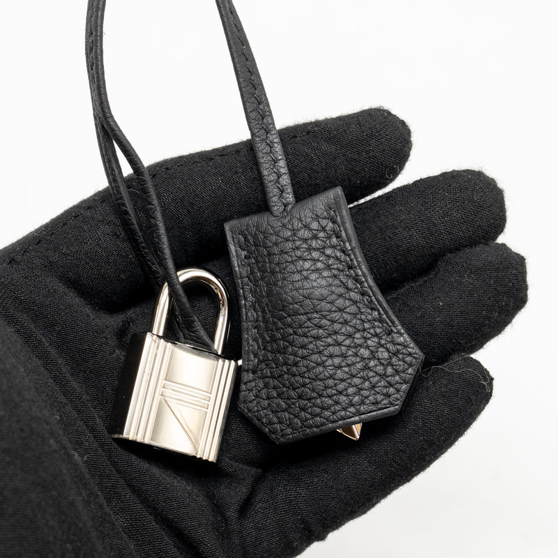 Hermes Birkin 25 Togo Black SHW Stamp U