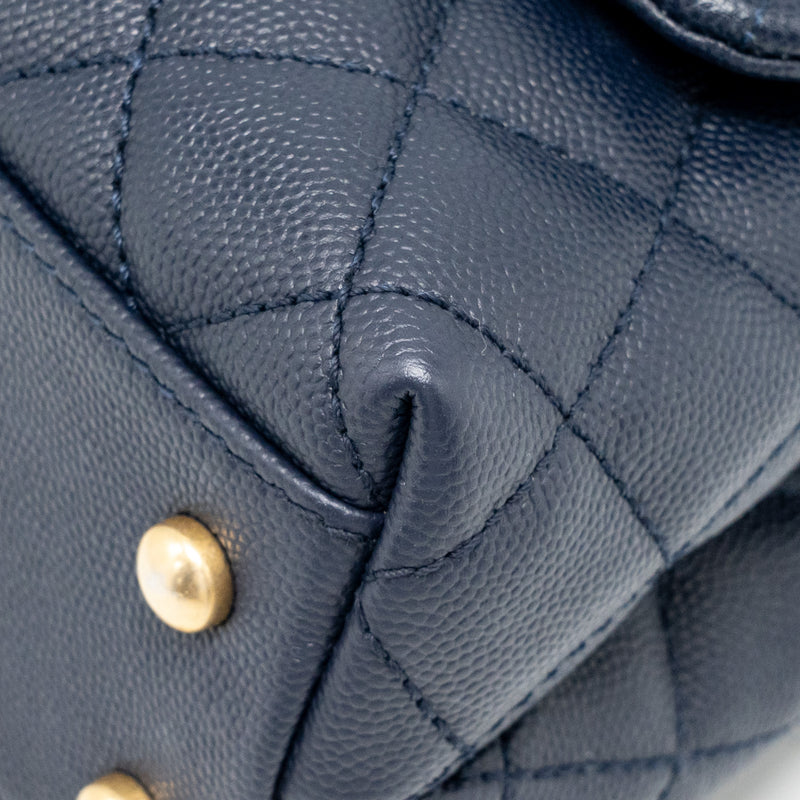 Chanel Small Coco Handle Caviar Navy GHW