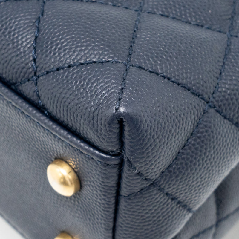 Chanel Small Coco Handle Caviar Navy GHW