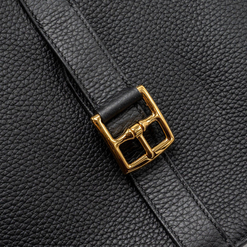 Hermes Halzan 31 clemence black GHW stamp B 