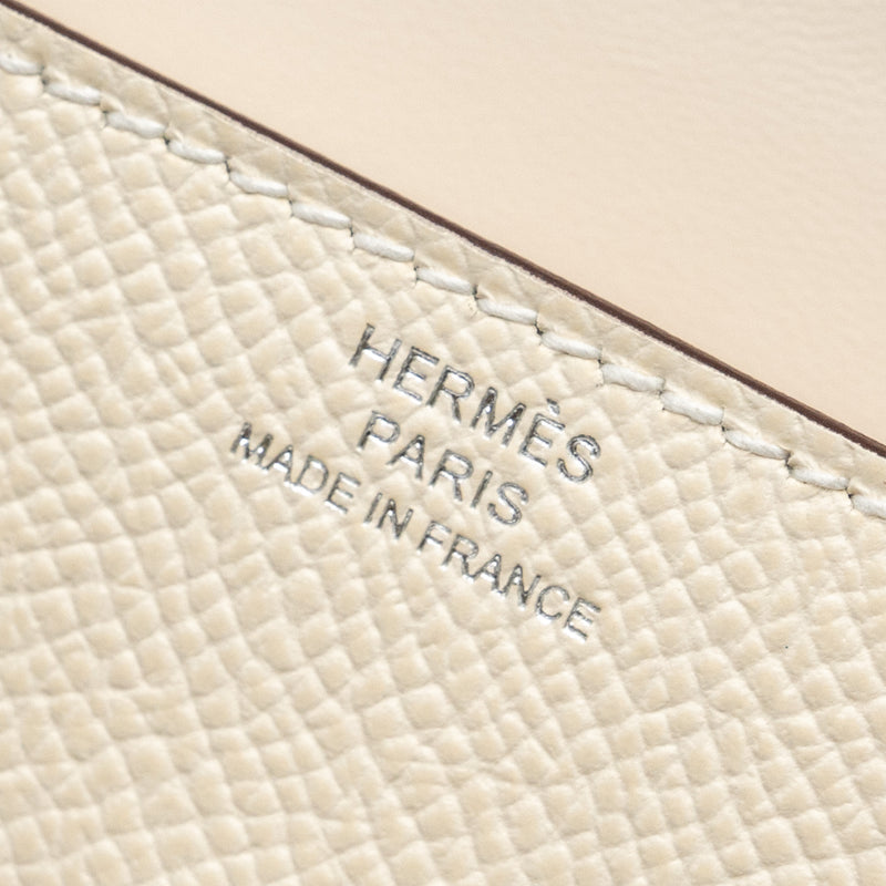 Hermes Kellydole / kelly dole picto epsom leather nata/ lime / mauve sylvestre/ chai SHW stamp B