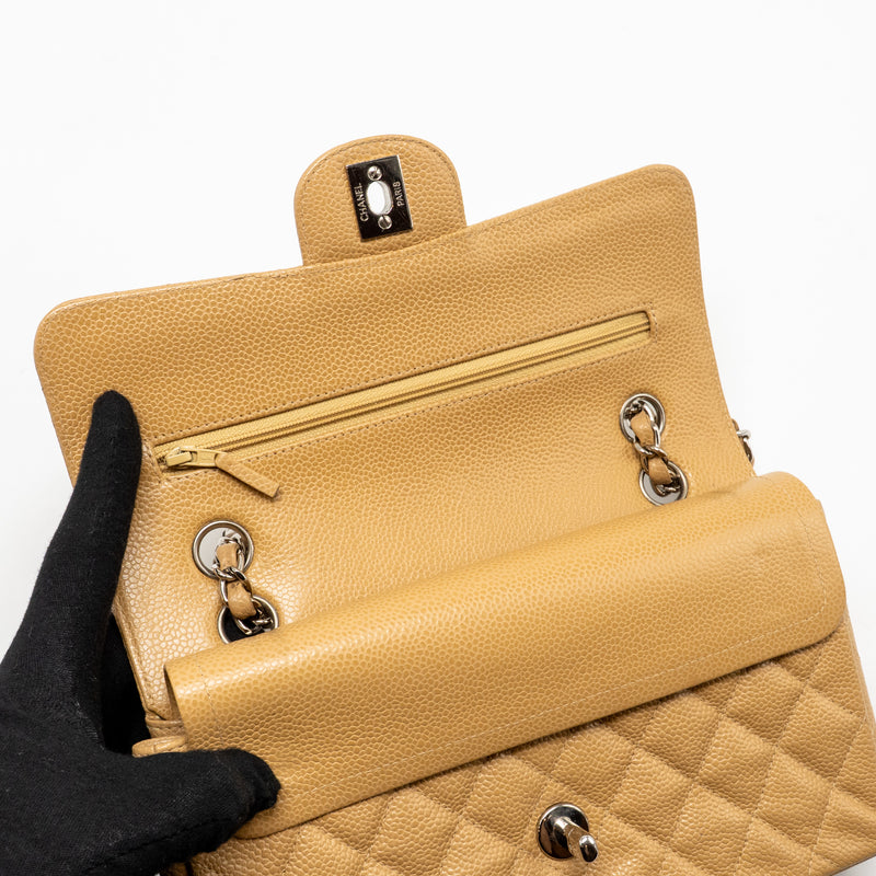 Chanel Small Classic Double Flap Bag Caviar Beige LGHW