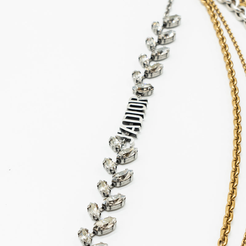 Dior Leaf/Star/Chains/Pearl Necklace multicolour hardware