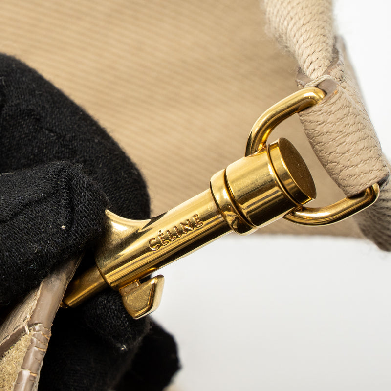 Celine Sangle Bucket Bag Calfskin Beige GHW