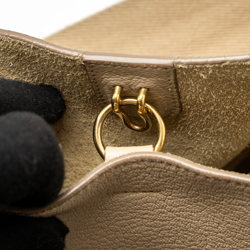 Celine Sangle Bucket Bag Calfskin Beige GHW