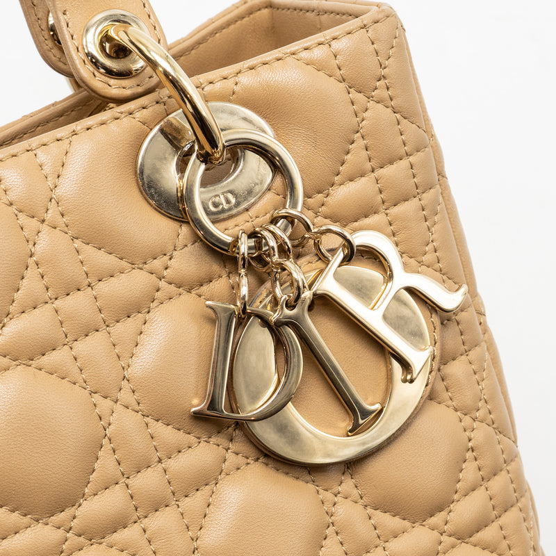 Dior Medium Lady dior lambskin beige LGHW