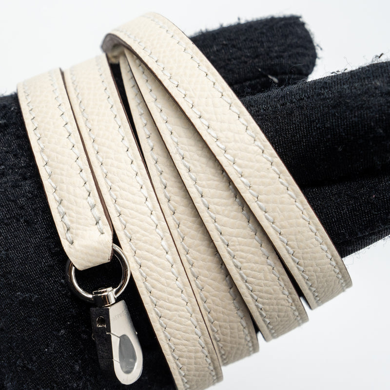 Hermes Kellydole / kelly dole picto epsom leather nata/ lime / mauve sylvestre/ chai SHW stamp B