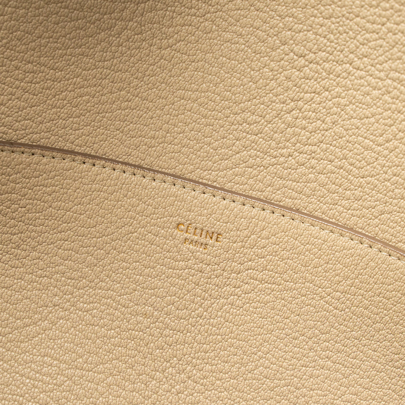 Celine Sangle Bucket Bag Calfskin Beige GHW