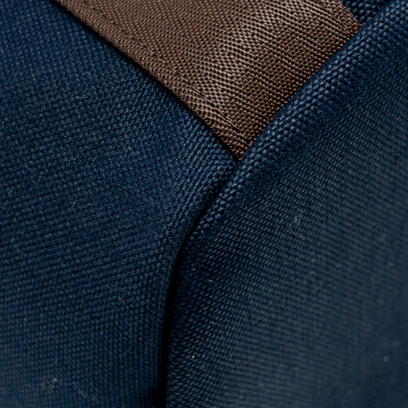 Hermes The Grooming Bag Canvas Bleu Navy/Feu SHW Stamp K