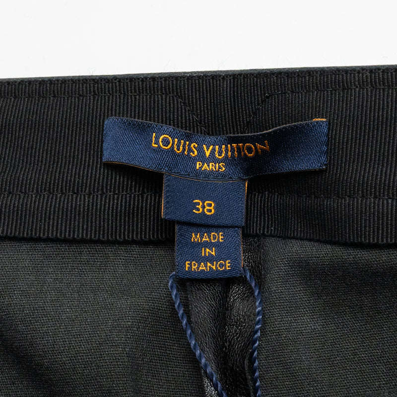 Louis Vuitton Size 38 Pants Lambskin /Cotton Black