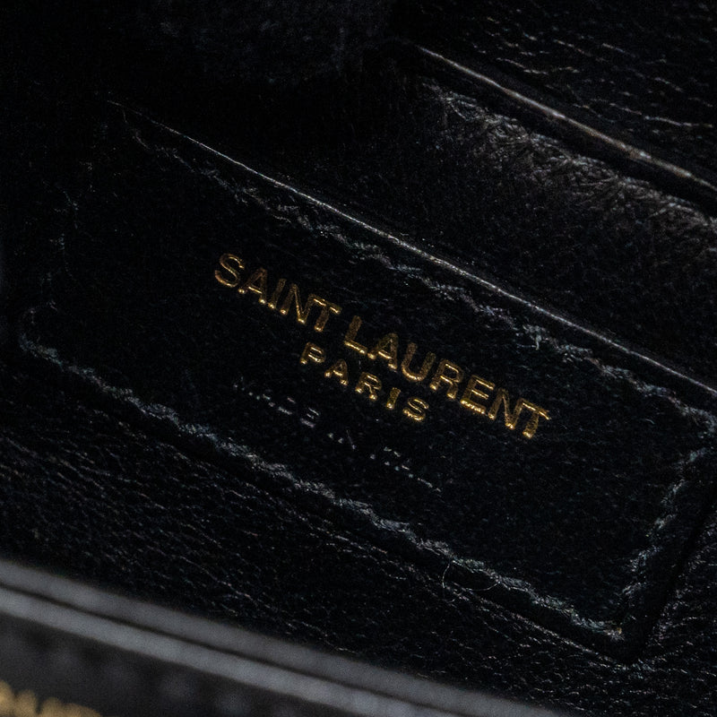 Saint Laurent Small Solferino Satchel Crossbody Bag Box Calfskin Black GHW