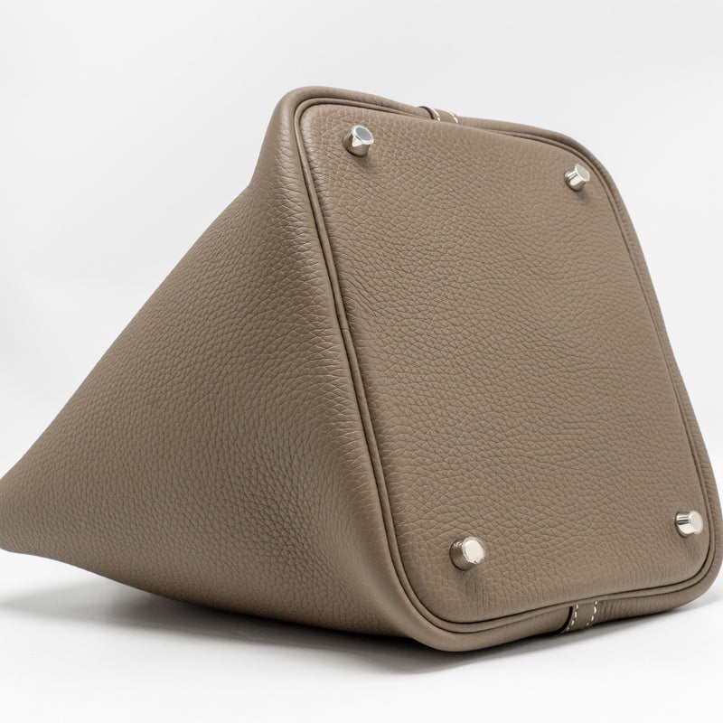 Hermes Picotin 22 Lock Bag Clemence Etoupe SHW Stamp K